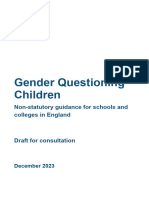 Gender Questioning Children - non-statutory guidance