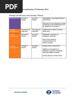 Planned Track Closures