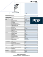 OPTIKA SLX-3 Technical Datasheet EN