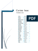 Cuvinte Bune - Vocabular Curent