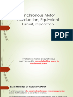 Synchronous Motor Introduction, Equivalent Circuit, Operation