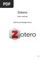 Zotero User Manual