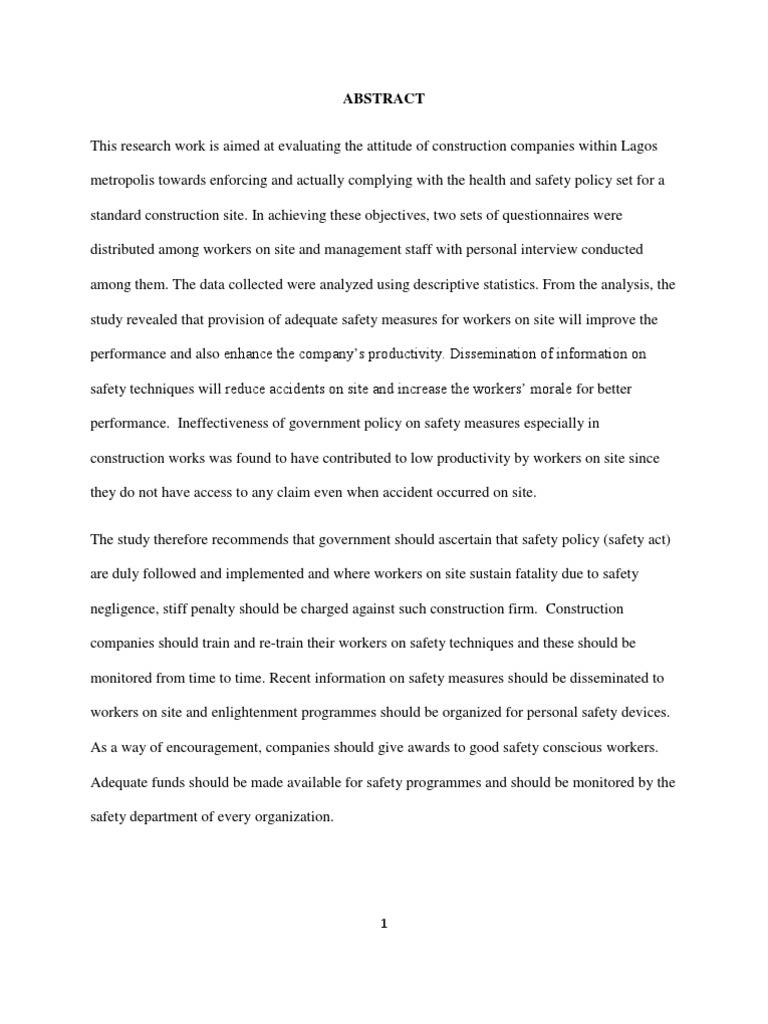 Evaluating the Attitude of Construction Companies Towards Enforcing