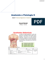 Anatomia e Fisiologia II - Aula 3 - Sistema Digestório I - Anatomia