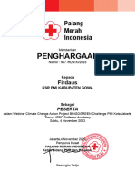 Sertifikat Firdaus Kegiatan Webinar Climate Change Action Project BINGOGREEN Challenge PMI Kota Jakarta Timur - IFRC Solferino Academy