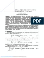 Some Integral Equations Involving Hypergeometric Functions