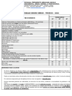 Lista de Material 2024 - Ensino Médio