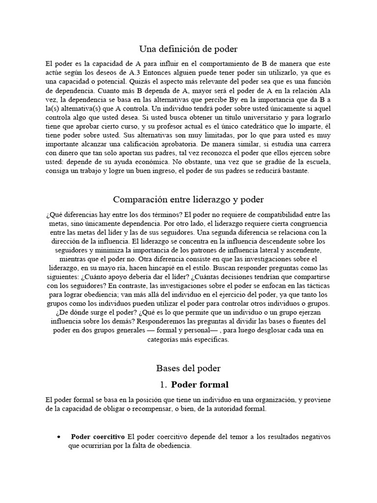 Definicion de Poder Psico | PDF