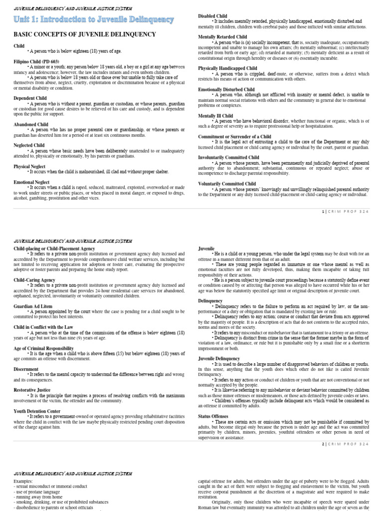 Prejuvie pdf id juvenile delinquency