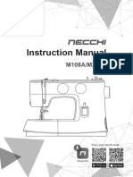Necchi M108A/M213A Sewing Machine Instruction Manual