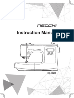 Necchi NC102D Sewing Machine Instruction Manual