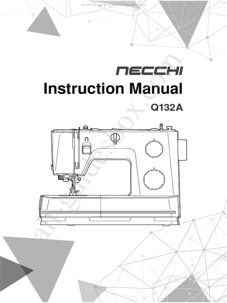 Necchi Q132A Sewing Machine Instruction Manual PDF Sewing Machine