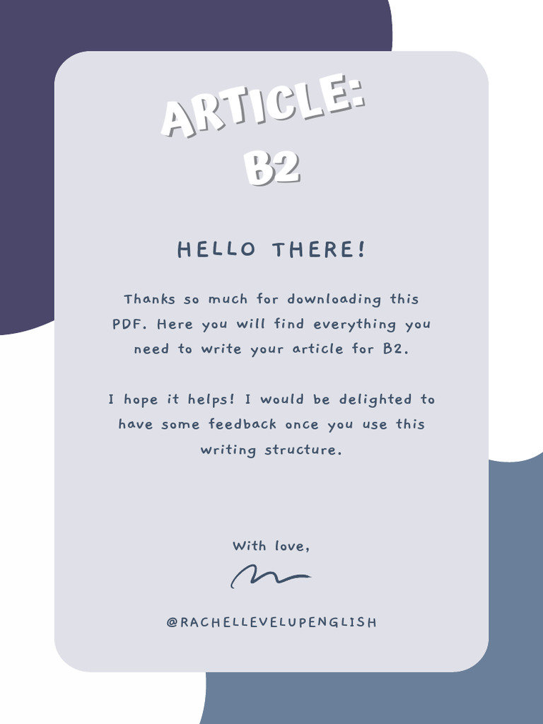 Article B2 | PDF | Career & Growth