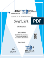 Certificate: Sunarti, S.Pd.I