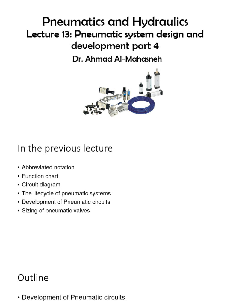 Lecture 14 Pneumatics Systems Design Part4 Pdf