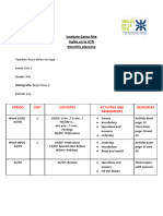 Monthly Planning 4th Grade