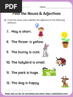 Grade 3 Adjectives Worksheet | PDF