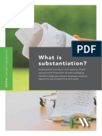 What Is Substantiation