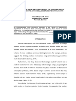 Influence of Social Factors Towards The Consumption of Liquor Products Among College Students in Naic Cavite 1