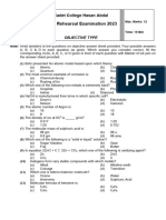 9th CD Chemistry Dress Rehearsal Examination March 2023