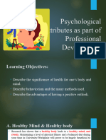 Psychological Attributes As Part of Professional Development.