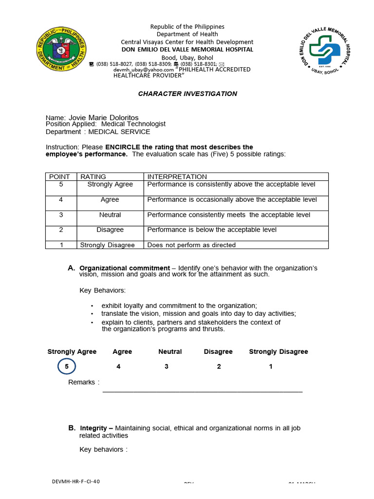 Character Investigation for Hiring | PDF