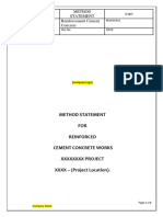 Method of Statement For Reinforced Cement Concrete Work