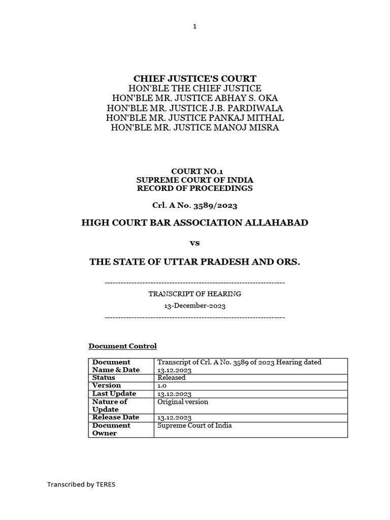 Chief Justice'S Court | PDF