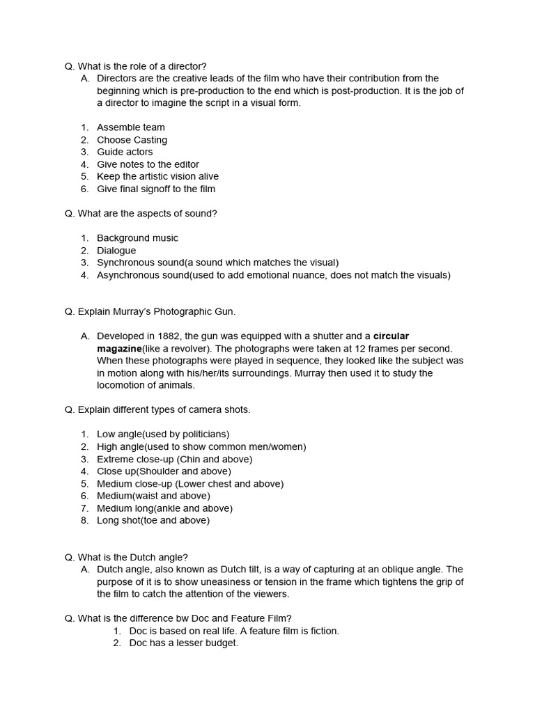 Film Communication and Direction Essentials | PDF | Language Arts ...