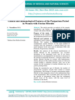 Clinical and Immunological Features of The Postpartum Period in Women With Uterine Fibroids
