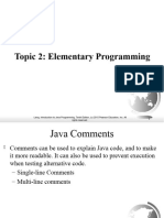 Topic 2 - Elementary Programming