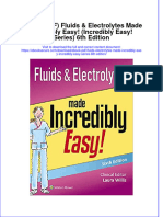 Ebook PDF Fluids Electrolytes Made Incredibly Easy Incredibly Easy Series 6Th Edition PDF Docx Full Chapter Chapter Scribd