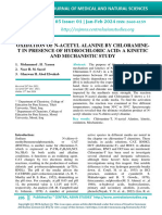 Oxidation of N-Acetyl Alanine by Chloramine-T in Presence of Hydrochloric Acid: A Kinetic and Mechanistic Study