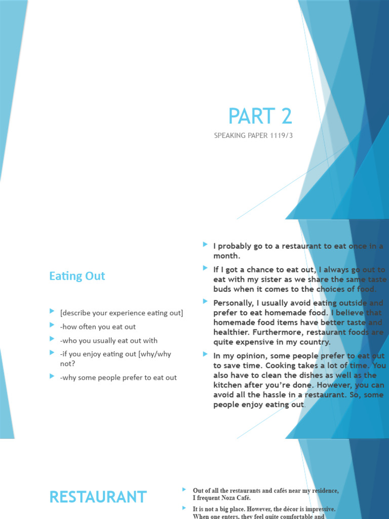 Speaking Paper Part 2 (Sample) | PDF