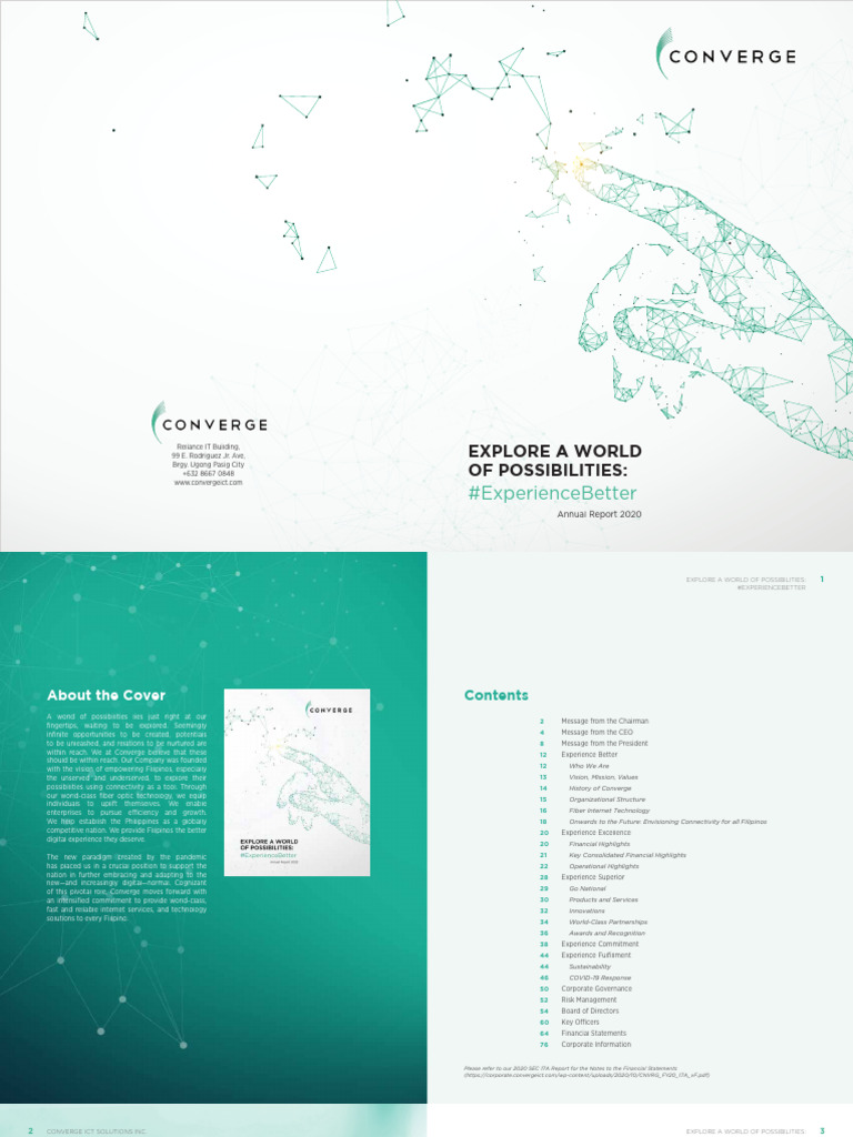 Converge ICT Annual Report 2020 | PDF | Internet Access | Internet