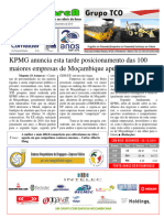 KPMG Anuncia Esta Tarde Posicionamento Das 100 Maiores Empresas de Moçambique Apuradas em 2019