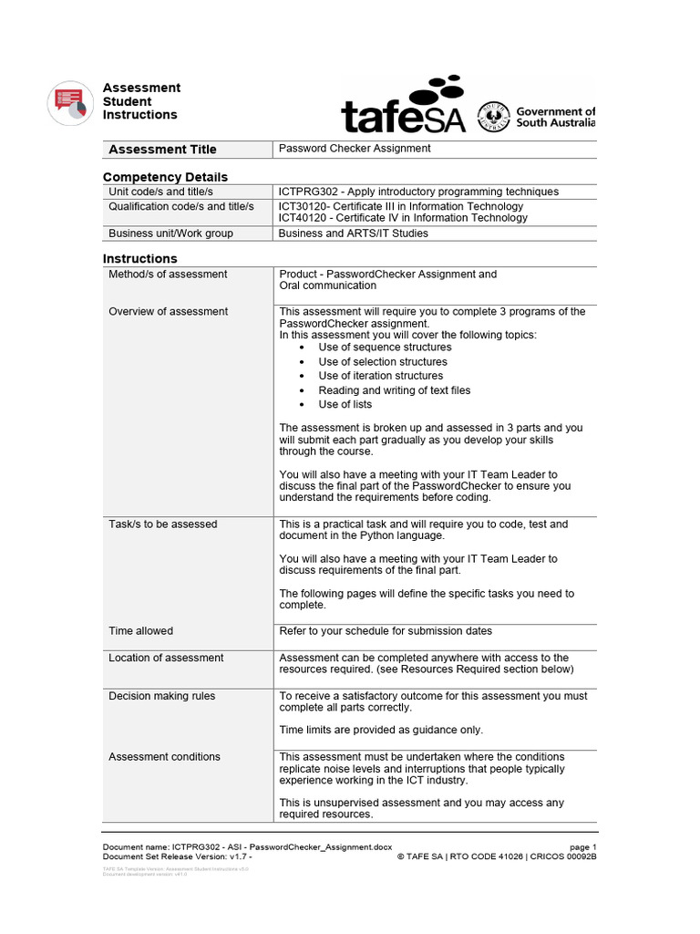Password Checker Assignment Guide | PDF | String (Computer Science ...