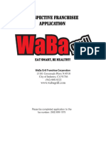 Waba Grill Franchise Application