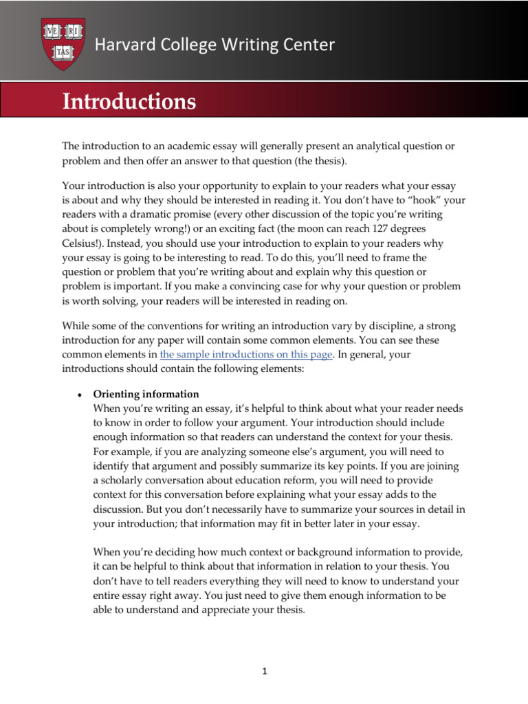 Introductions | PDF