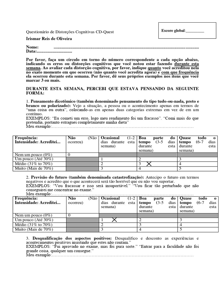 CD QUEST - Questionário de Distorções Cognitivas CD (1) .JPG | Download ...