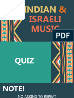 Indian & Israel Music Quiz