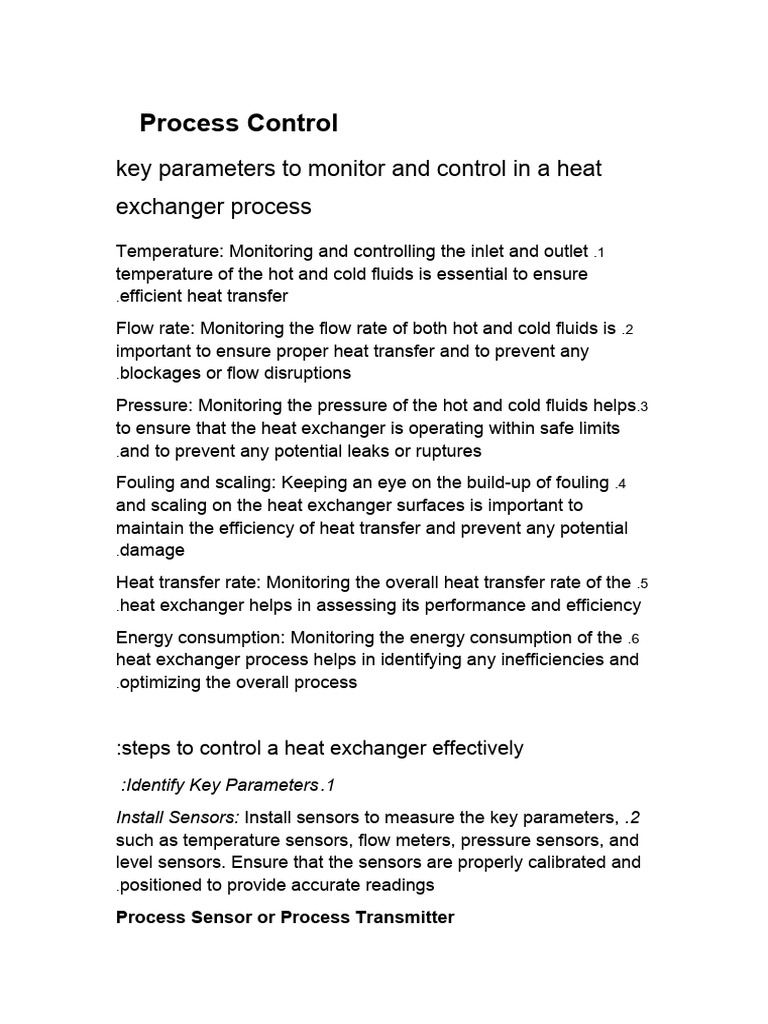 Heat Exchanger Control Guide | PDF | Computers