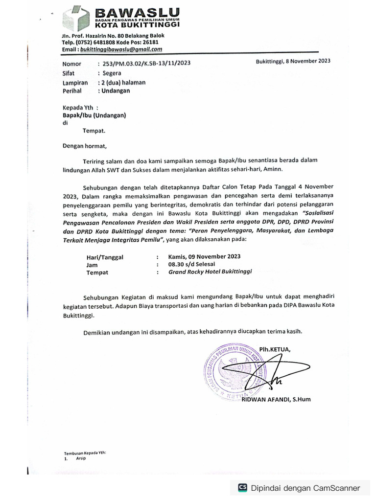 undangan kegiatan | PDF