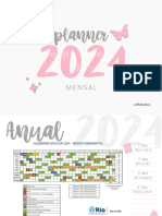 Planner 2024 Mensal Rosa e Cinza - Sme RJ