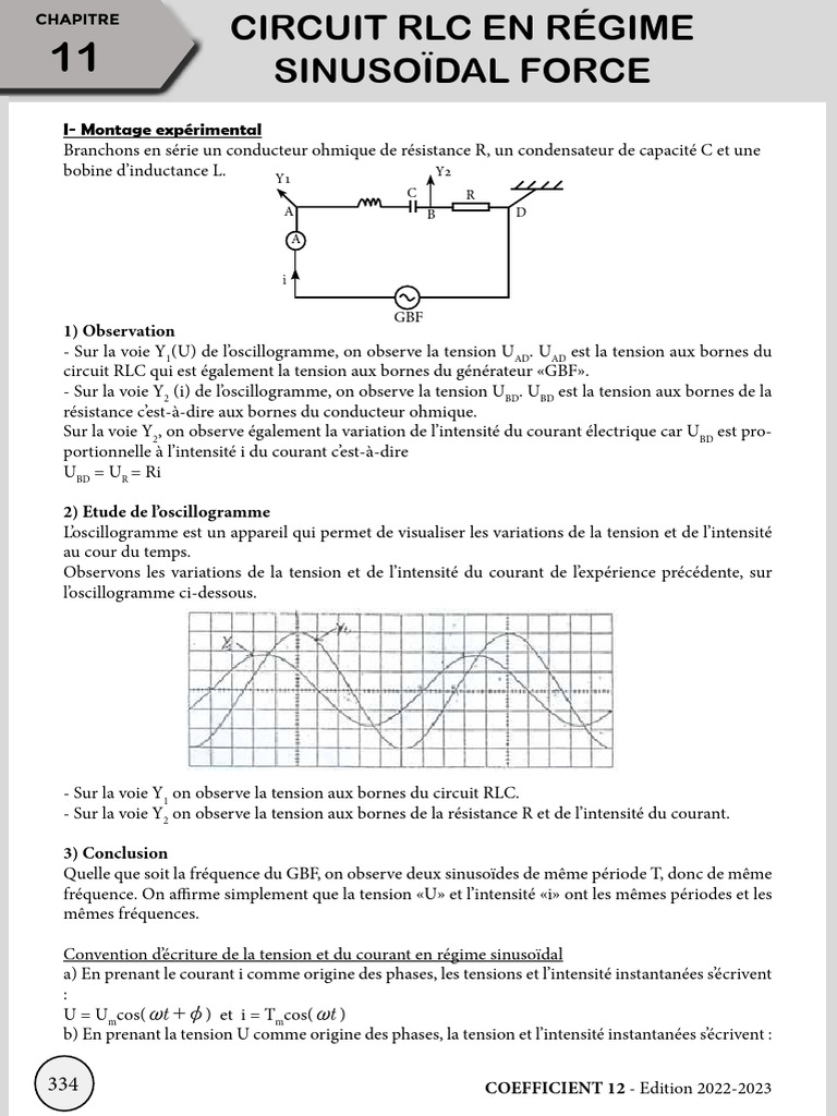 Circuit RLC : Analyse et Résonance | PDF | Tension électrique ...