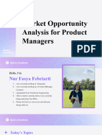 Market Opportunity Analysis For Product Managers