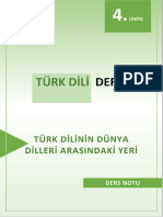 Hafta - Türk Di̇li̇ni̇n Dünya Di̇lleri̇ Arasindaki̇ Yeri̇ (LMS)