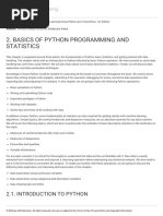 Basics of Python Programming and Statistics