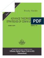 Advance Theories and Strategies of Communication: Study Guide