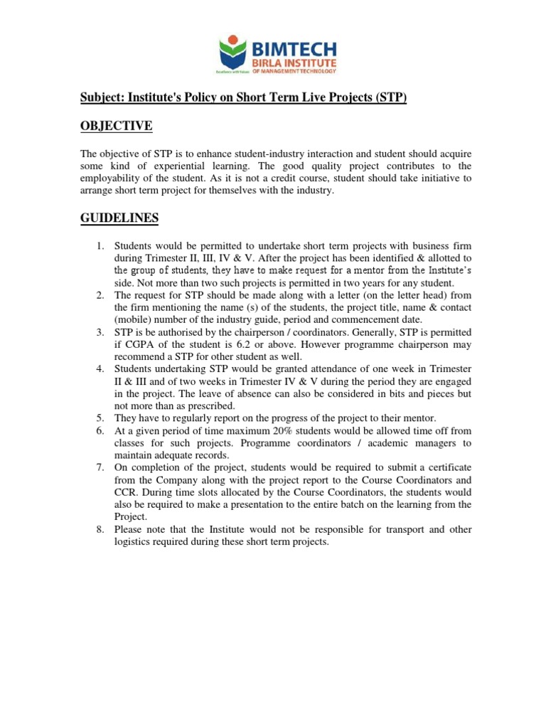 Short Term Project | PDF | Business